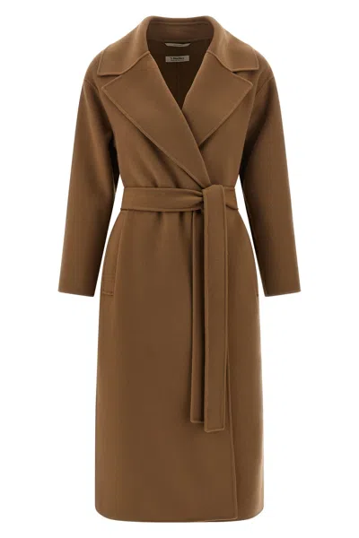 Max Mara 'cuore' Coat In Brown