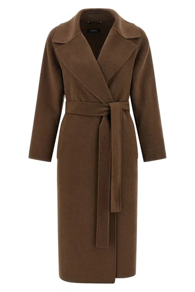 Max Mara 'cuore' Coat In Brown