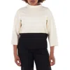 Max Mara Curacao Colorblock Stretch Virgin Wool Top