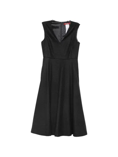 Max Mara Curva Sleeveless Midi Dress In 그레이