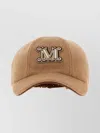 Max Mara Curved Brim Fedora Inspired Baseball Hat In Gold