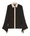 Max Mara Curved Hem Drop-shoulder Shirt In Black