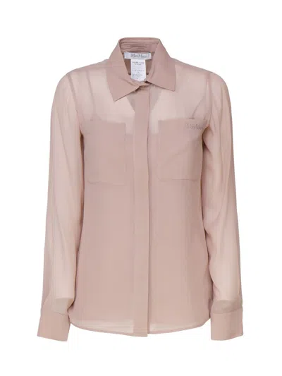 MAX MARA CURVED HEM LONG-SLEEVED SHIRT