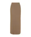 Max Mara Dorina Cashmere Blend Long Skirt In Nude
