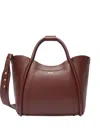 Max Mara Curved-panel Leather Tote Bag In Brown