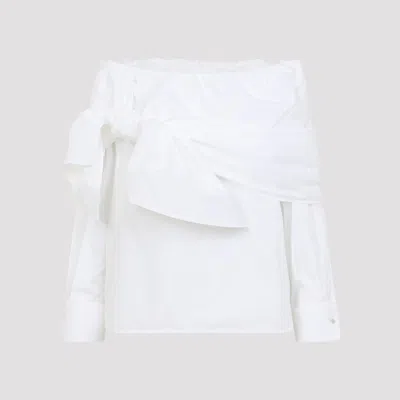 Max Mara Curvone Cotton Shirt In White