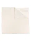 Max Mara Geode Fringed Edge Shawl In White