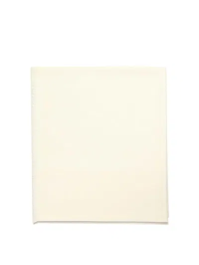 Max Mara Curvone Wool And Silk Shawl In White