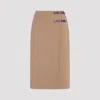 Max Mara Curzio Pencil Skirt Fibbia In Brown
