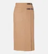 Max Mara Curzio Wool Wrap Skirt In Brown