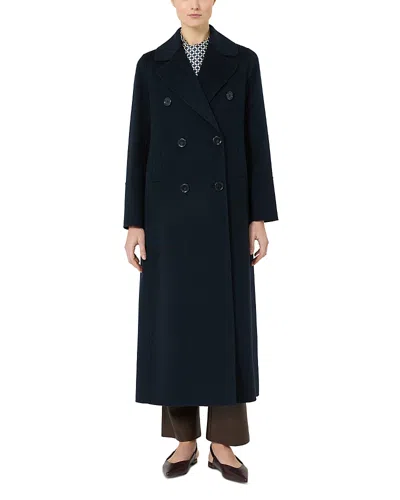 Max Mara Custodi Wool Coat In Black
