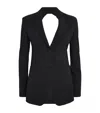 Max Mara Backless Jacket With Pockets And Lapel In Black