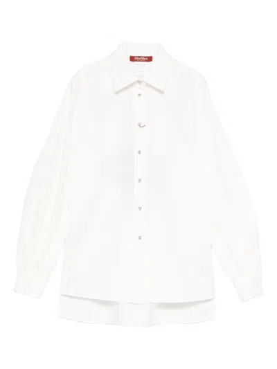 Max Mara Cut-out Layered Shirt In White