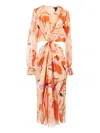 Max Mara Cut-out Midi Dress In Orange