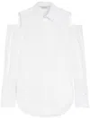 Max Mara Cut-out Shoulder White Shirt In White