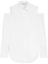Max Mara Cut-out Shoulder White Shirt In White