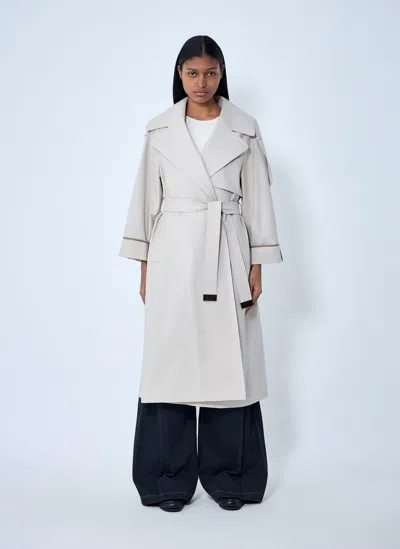 Max Mara Cute Trench Coat In Gray
