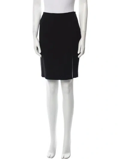 Pre-owned Max Mara Cutout Accent Knee-length Skirt In Black