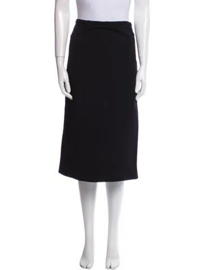 Pre-owned Max Mara Cutout Accent Knee-length Skirt In Black