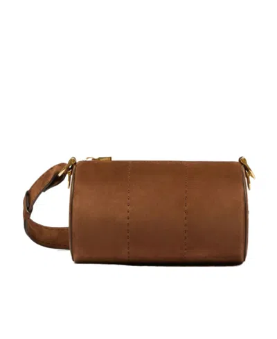 Max Mara Cylindrical Shoulder Bag In Brown