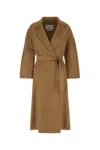 Max Mara Fragore Wool-cashmere Coat In Dark Brown