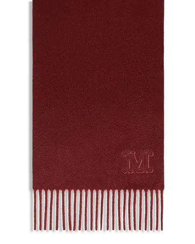 Max Mara Dalia Cashmere Scarf In Burgundy