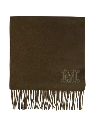 Max Mara Dalia Cashmere Scarf In Kaki