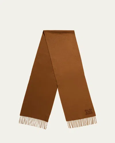 Max Mara Dalia Cashmere Scarf In Tobacco