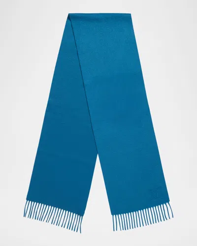 Max Mara Dalia Cashmere Scarf In Blue
