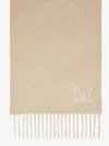 Max Mara Cashmere Stole With Embroidery In Beige