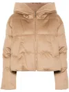 Max Mara The Cube Dalia Camel Hair Puffer Jacket In Braun