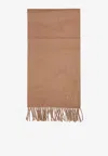 Max Mara Dalia Knit Rectangular Scarf In Brown