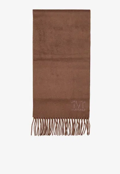 Max Mara Dalia Knit Scarf In Brown