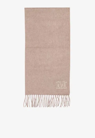 Max Mara Dalia Knit Scarf In Sand