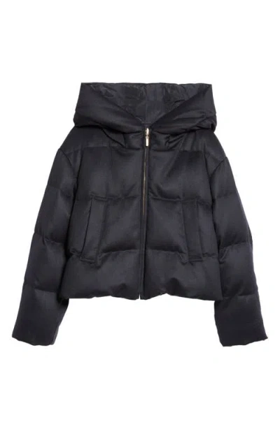 Max Mara Dalia Reversible Down Puffer Jacket In Midnight Blue