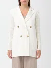Max Mara Short Icon Coat 101801 Puzzle In Yellow Cream