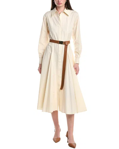 Max Mara Dancing Midi Dress In Neutral