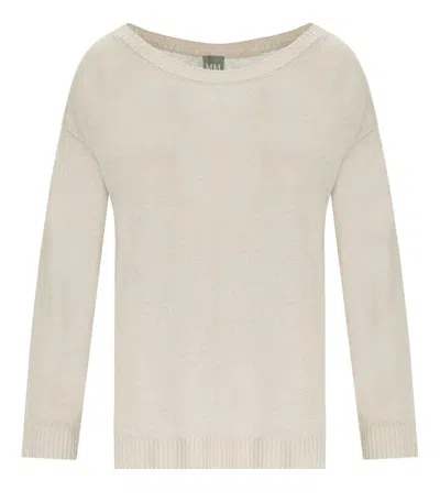 Max Mara Dandy Beige Crewneck Sweater