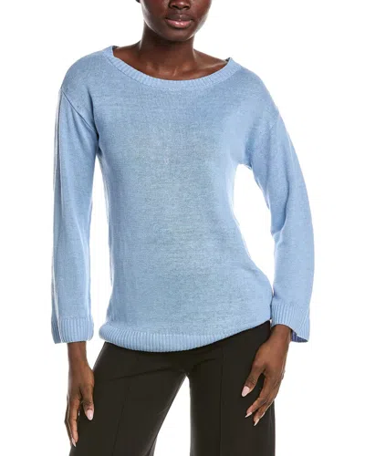 Max Mara Dandy Linen Sweater In Blue