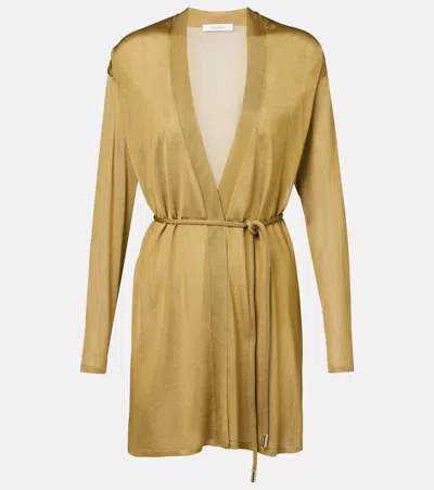 Max Mara Danza Wrap Cardigan In Brown