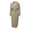 Max Mara Dark Beige Otello Over Trench Coat In Drip-free Cotton In Brown