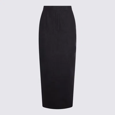 Max Mara Dark Blue Cotton Skirt