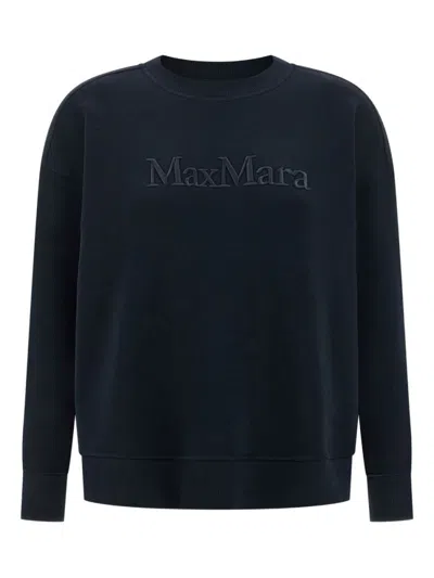 Max Mara Dark Blue Cotton Sweatshirt