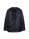 Max Mara Travel Waterproof Technical Fabric Jacket In Dark Blue