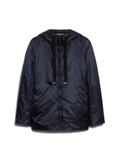 MAX MARA DARK BLUE HOODED JACKET