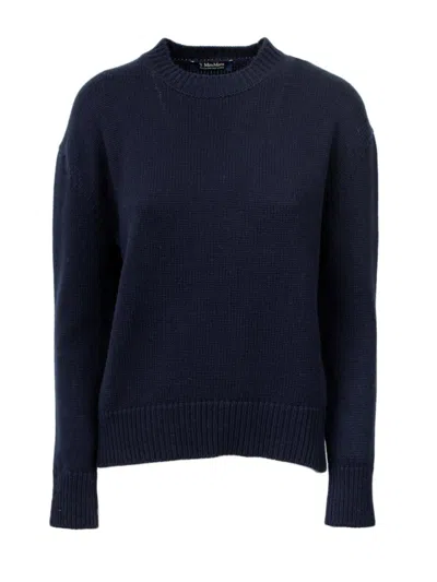Max Mara Dark Blue Irlanda Wool Sweater