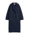 Max Mara Dark Blue Madame2 Coat In Blue