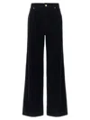 Max Mara Dark Blue Regular Front Pants In Black