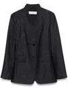 Max Mara Tailored Blazer With Structured Shoulders In Black