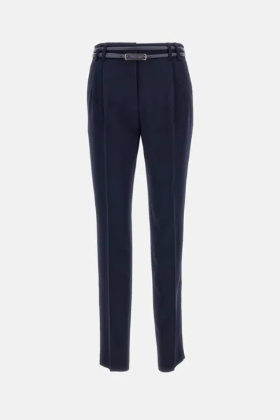Max Mara Dark Blue Straight Pant